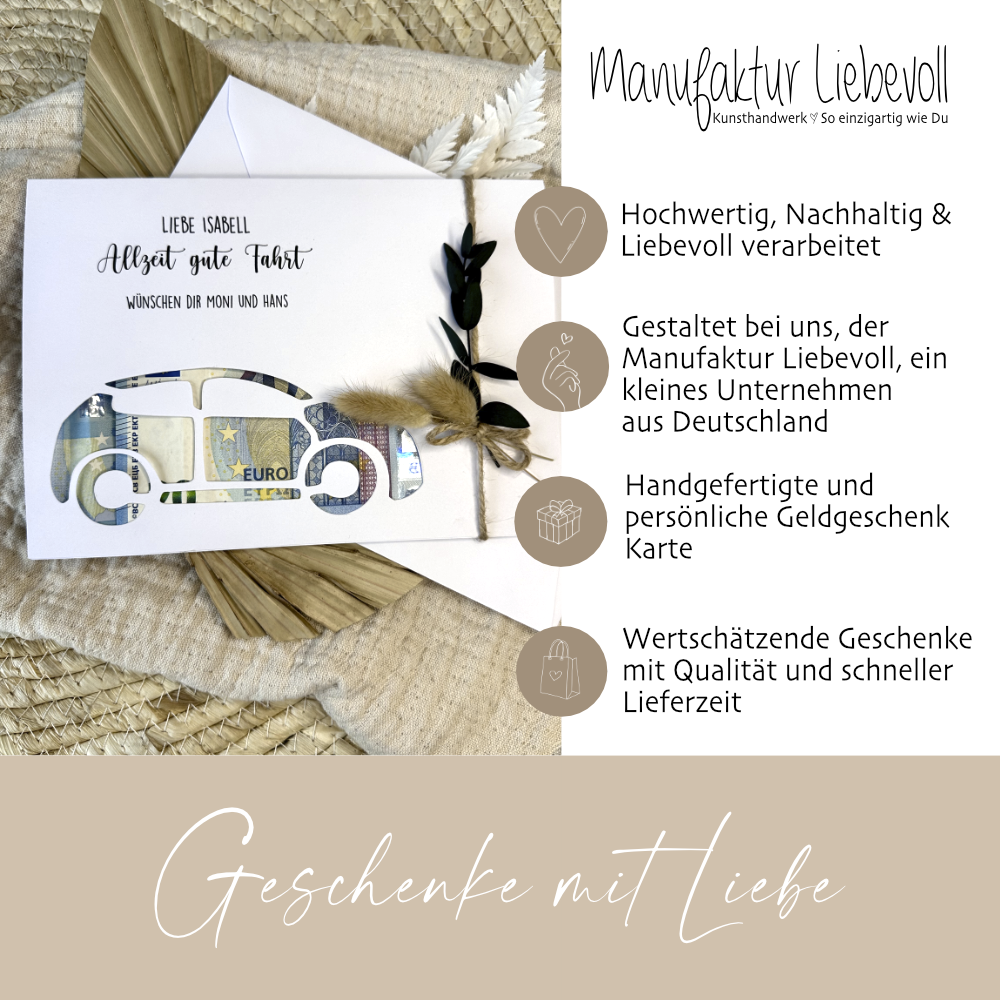 Besonderes Geschenk zum Führerschein – Manufaktur Liebevoll