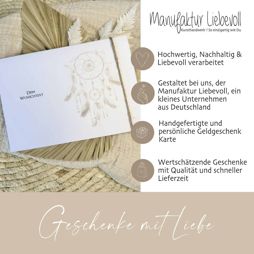 Wunscherfüller Gutschein Geld Geschenk mit Wunschtext