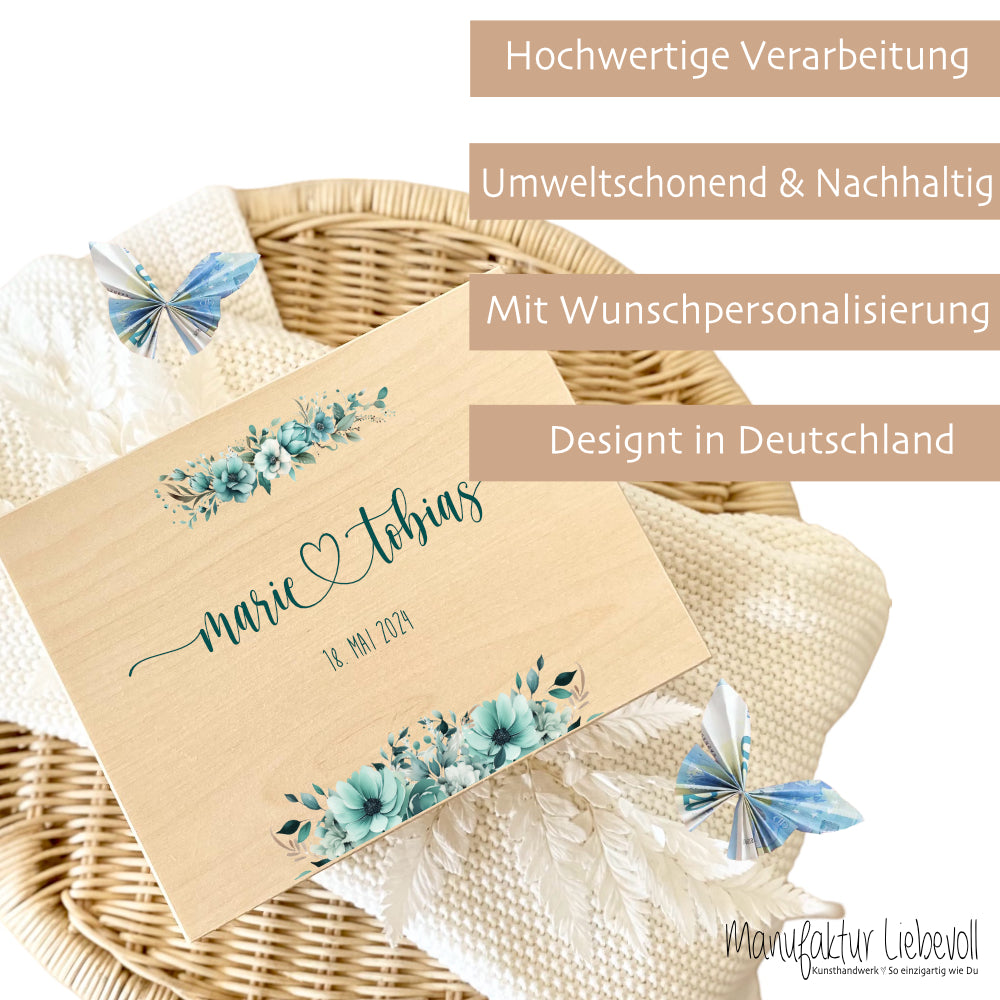 Erinnerungskiste Hochzeitsgeschenk Personalisiert Erinnerungsbox Holzkiste Geldgeschenk Hochzeit Geschenk 