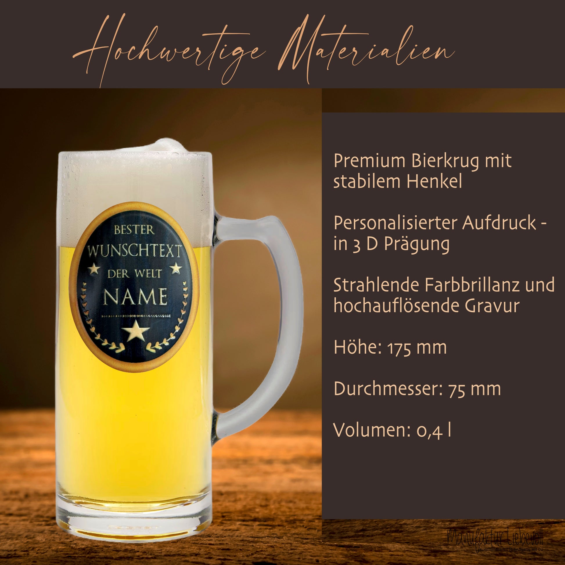 Bierglas Gravur Name Spruch Wunschtext Geschenk Geburtstag 