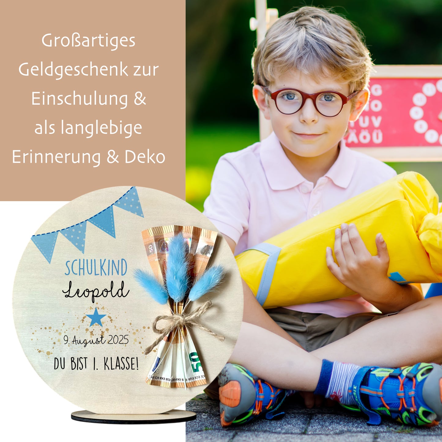 Einschulung Geschenk Einschulung Geld Geschenk Schulkind 2025 Einschulungsgeschenk Name Geschenke zum Schulanfang Mädchen Junge Einschulung