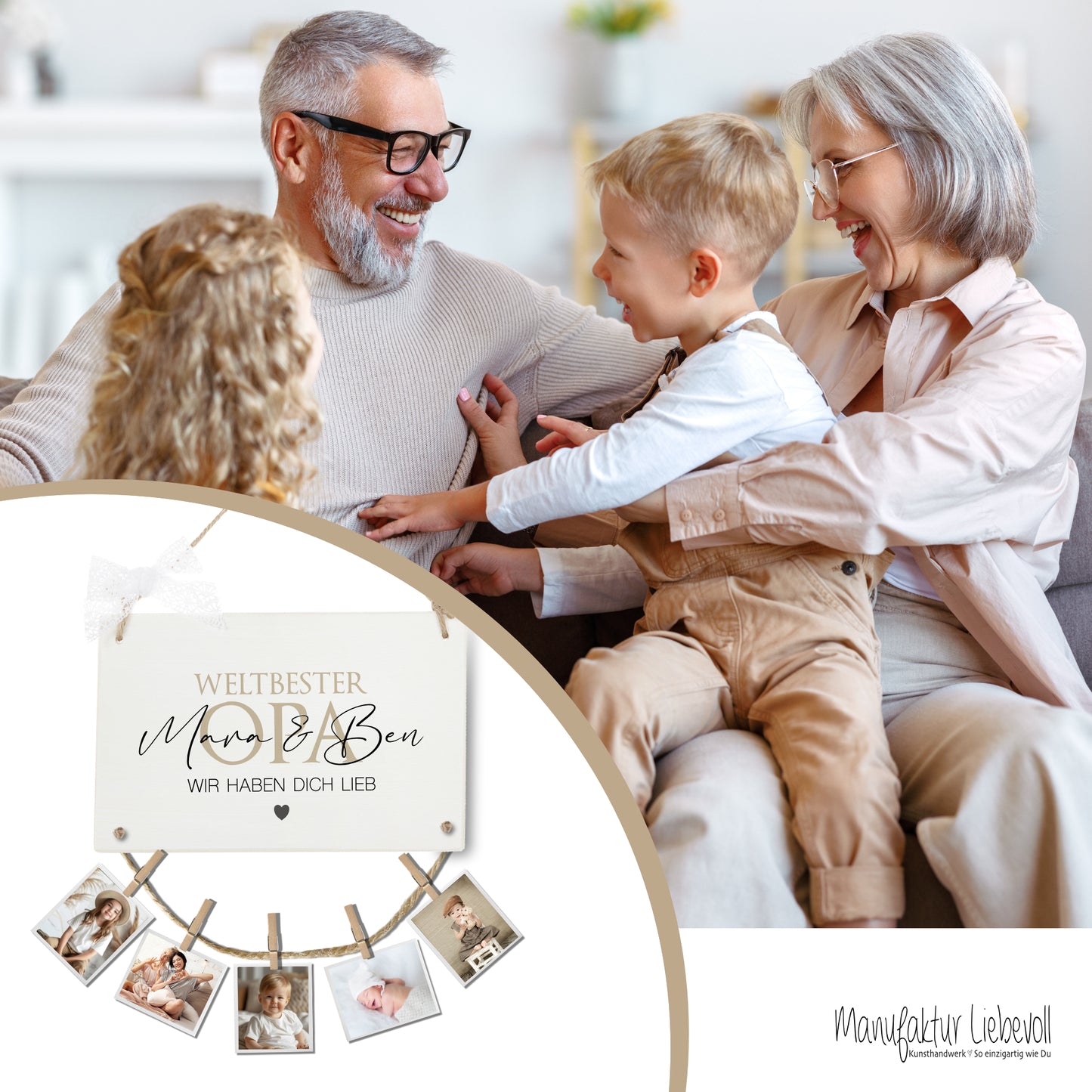 Fotogeschenk Opa Geschenk Geburtstag Geburtstagsgeschenk Großvater Namen