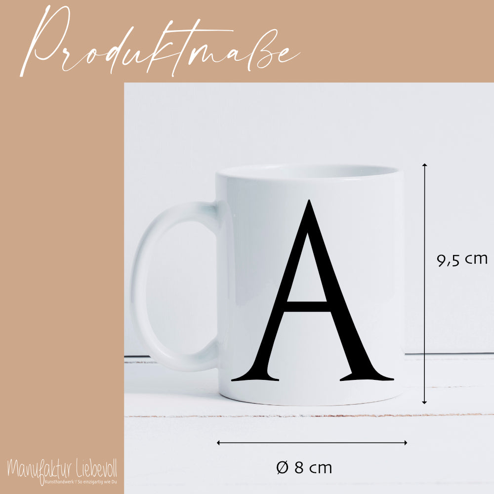 Tasse Personalisiert Buchstaben Tasse mit Anfangsbuchstaben Keramiktasse