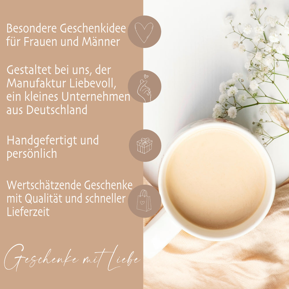 Tasse mit Spruch: Finger weg! und Namen Sie und Ihn | Kaffeetasse aus Keramik | 2 Motivvarianten zur Auswahl