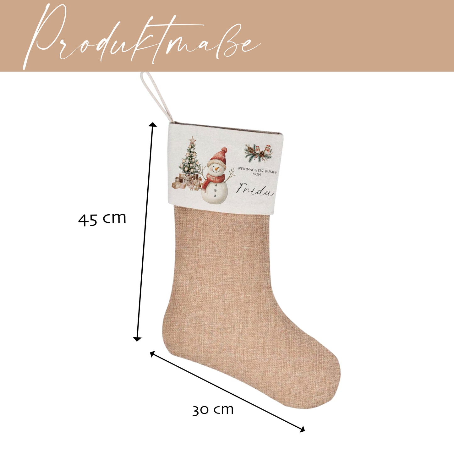 Nikolausstrumpf Nikolausstiefel personalisiert Kinder Weihnachtsstrumpf Schneemann Mädchen Jungen Name Weihnachtsstiefel Nikolaussocke