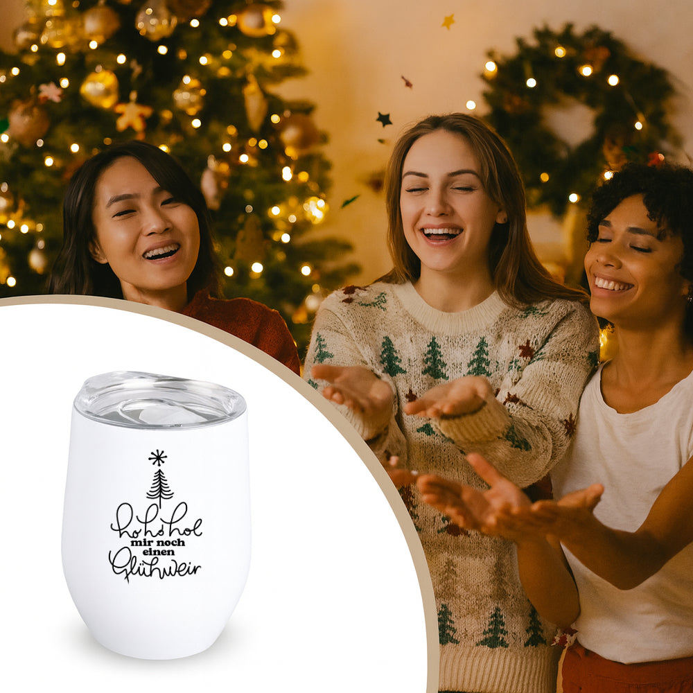 Glühweinbecher Edelstahl 350ml – Thermobecher Weihnachten – Manufaktur Liebevoll