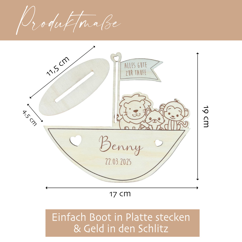 Geldgeschenk mit Namen zur Geburt, Taufe Geschenk Geburtstag Kommunion Konfirmation Firmung