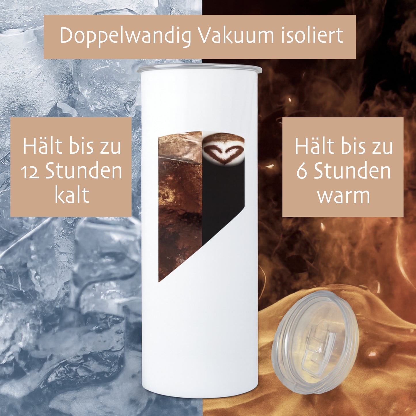 Personalisierter Edelstahl-Thermobecher mit Namen & Wunschtext, Boho Kaffeebecher to go, Geschenk für Frauen, Beste Freundin, Kollegin