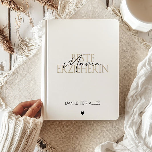 Notizbuch mit Namen Erzieherin Abschiedsgeschenk Erzieher Geschenk Dankeschön