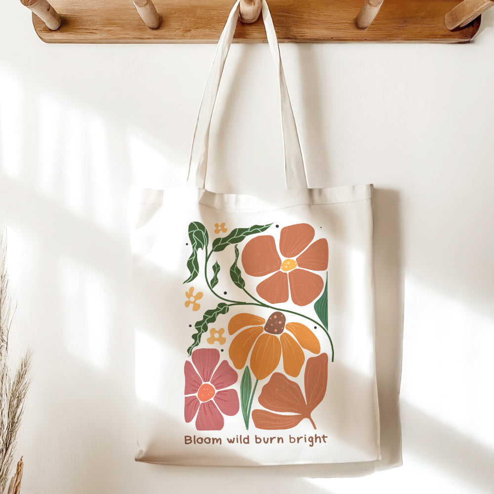Stoffbeutel Flower mit Sprüchen