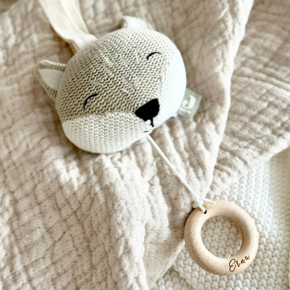 Personalisierte Spieluhr für Babys, Motive: Giraffe, Bär, Fuchs zum Auswählen