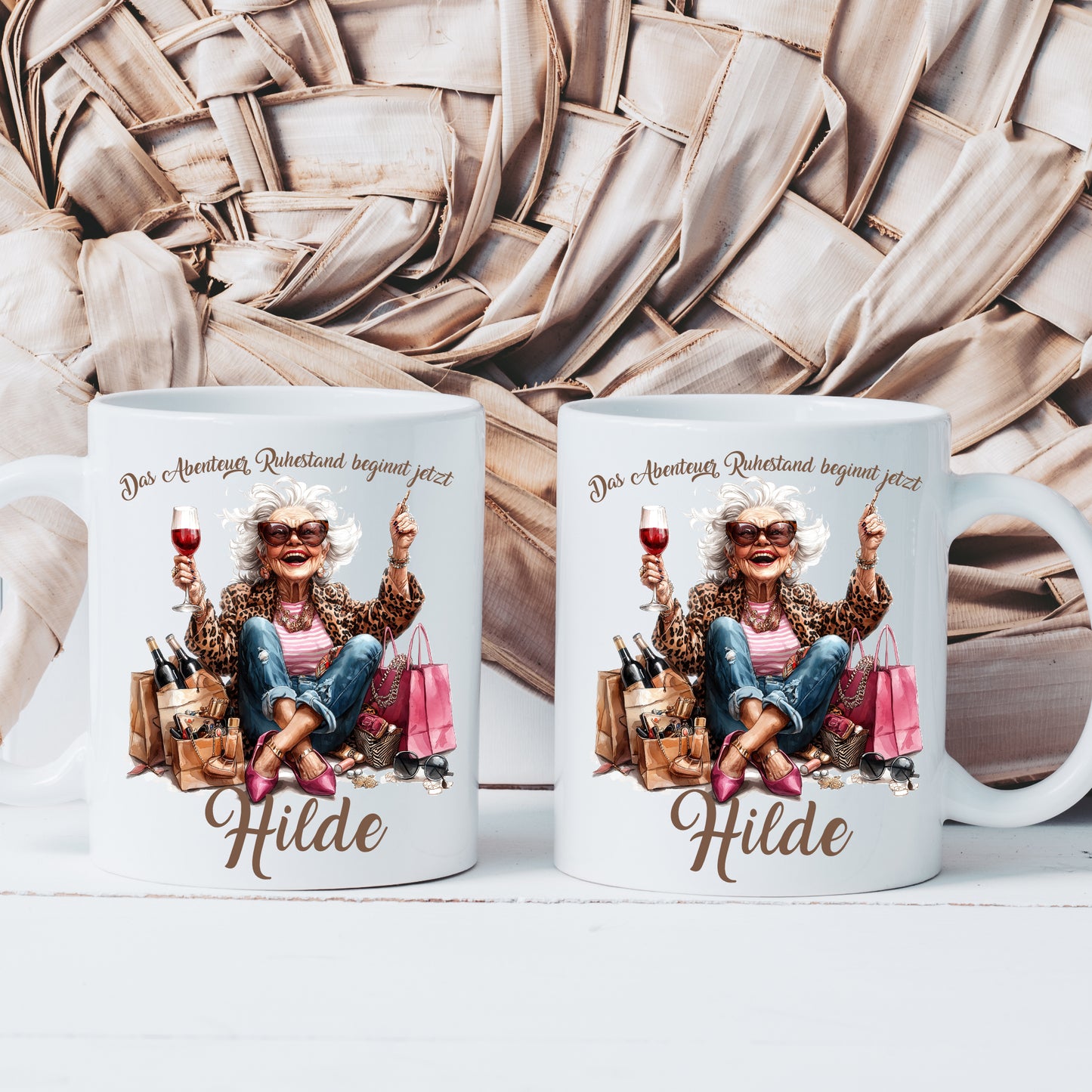 Rente Geschenk Frau Tasse mit Namen