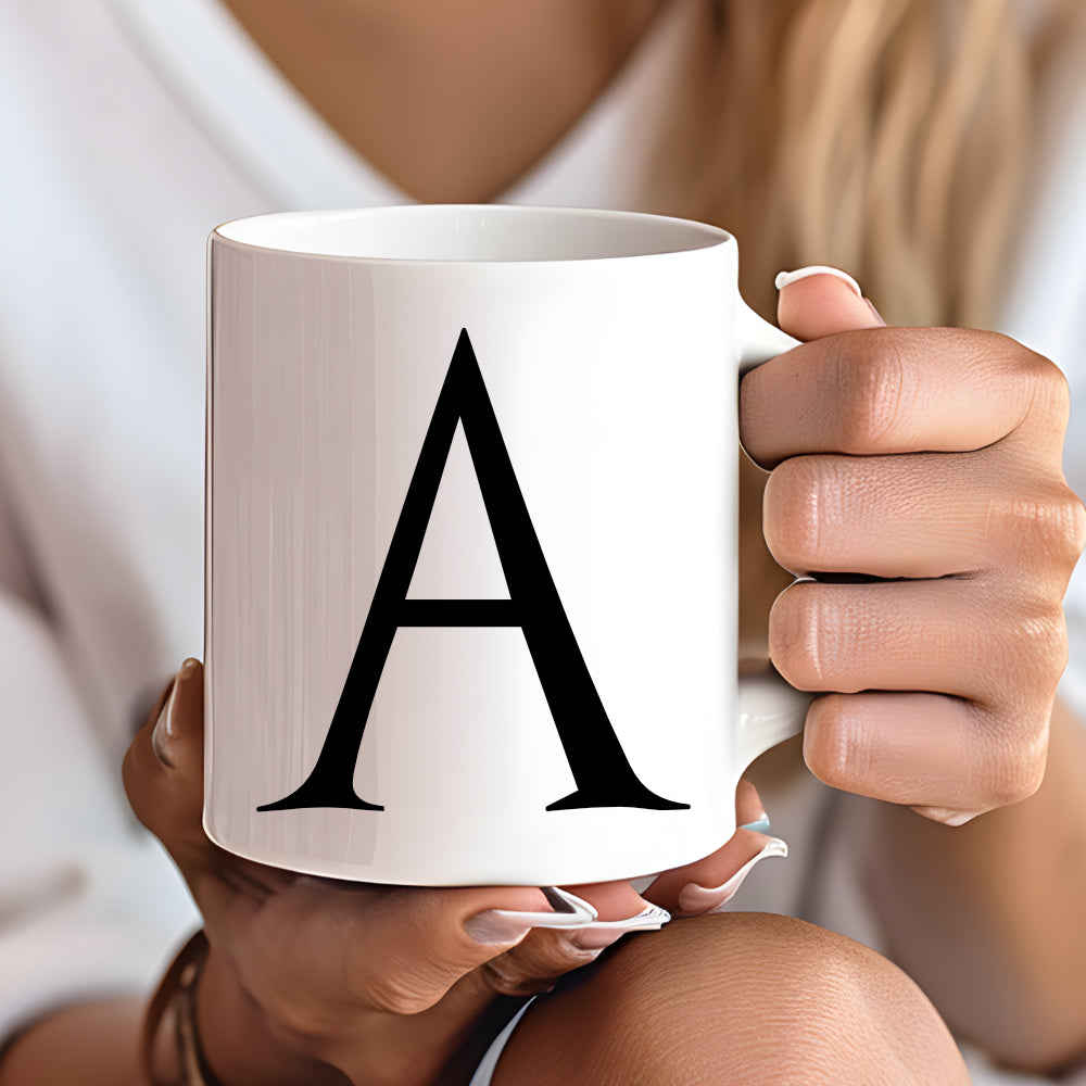 Tasse Personalisiert Buchstaben Tasse mit Anfangsbuchstaben Keramiktasse