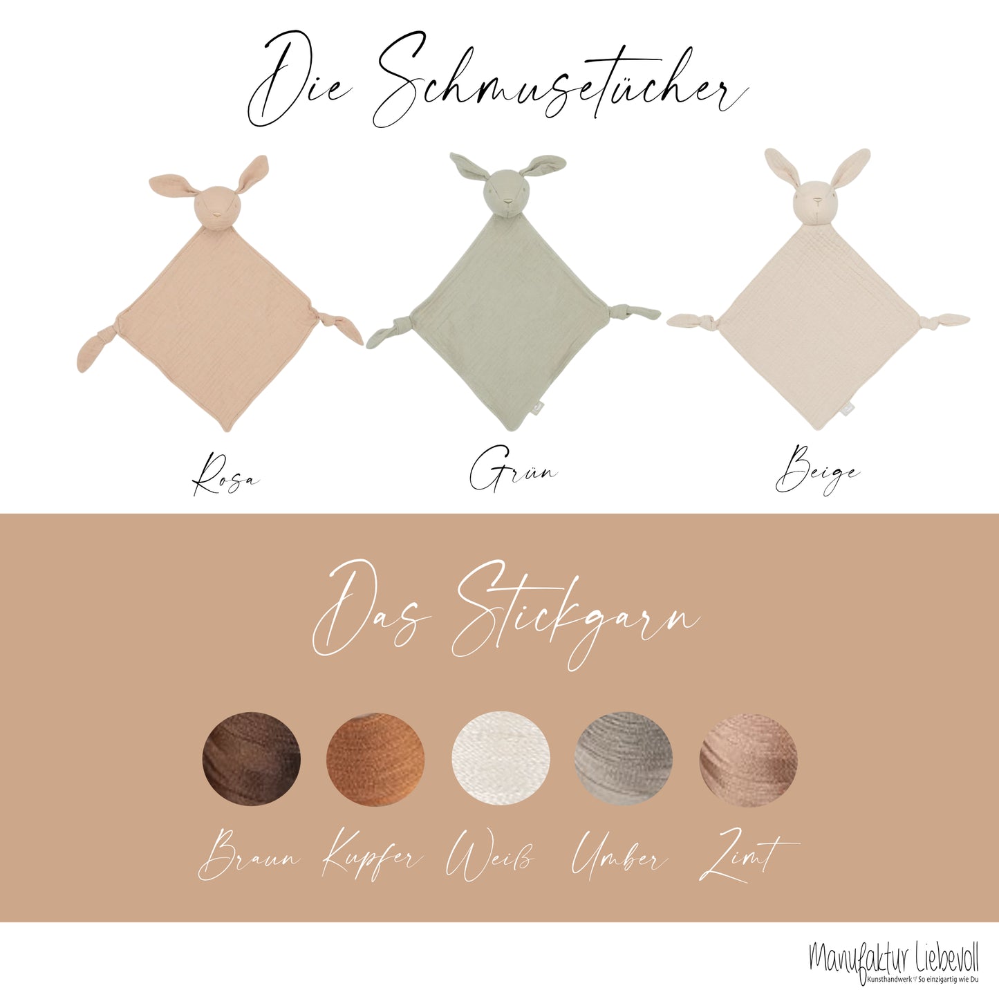 Schnuffeltuch Baby mit Namen Kuscheltuch personalisiert Geschenke Baby Schmusetuch Baby Kuscheltier Hase Babygeschenk