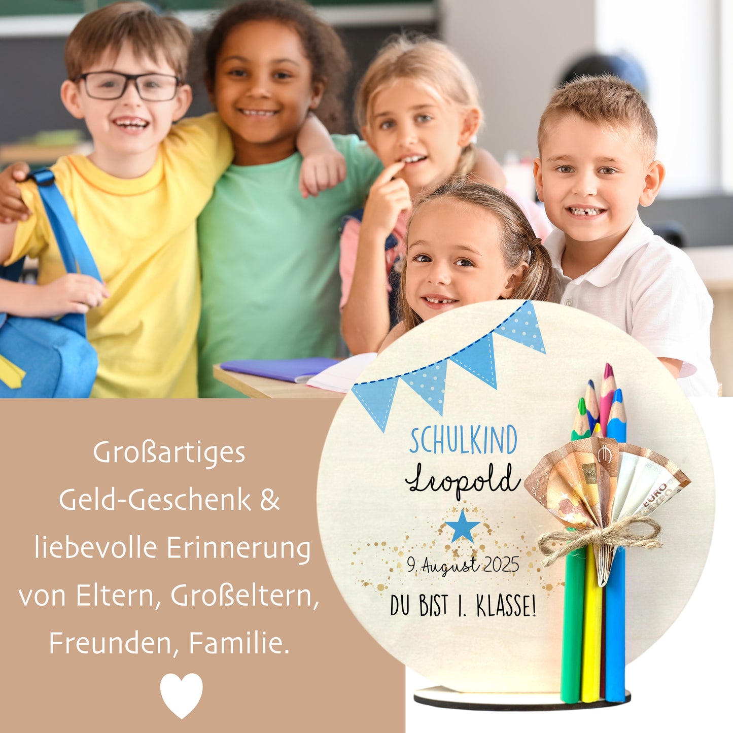 Einschulung Geschenk Einschulung Geld Geschenk Schulkind 2025 Einschulungsgeschenk Name Geschenke zum Schulanfang Mädchen Junge Einschulung