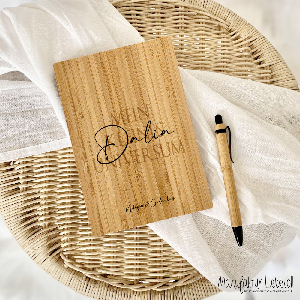 Notizbuch "Universum" Tagebuch mit Namen A5 Journal Mädchen Frauen Männer Geschenk Schreibheft Journal Notizen Gedanken