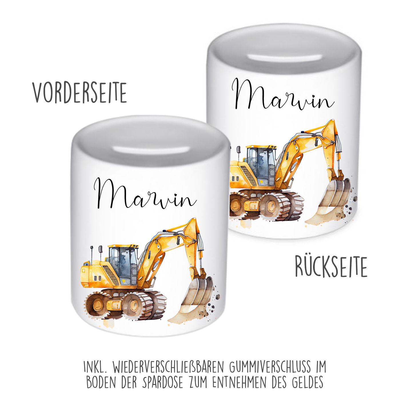 Kinder Spardose mit Namen als Geschenk für Jungen