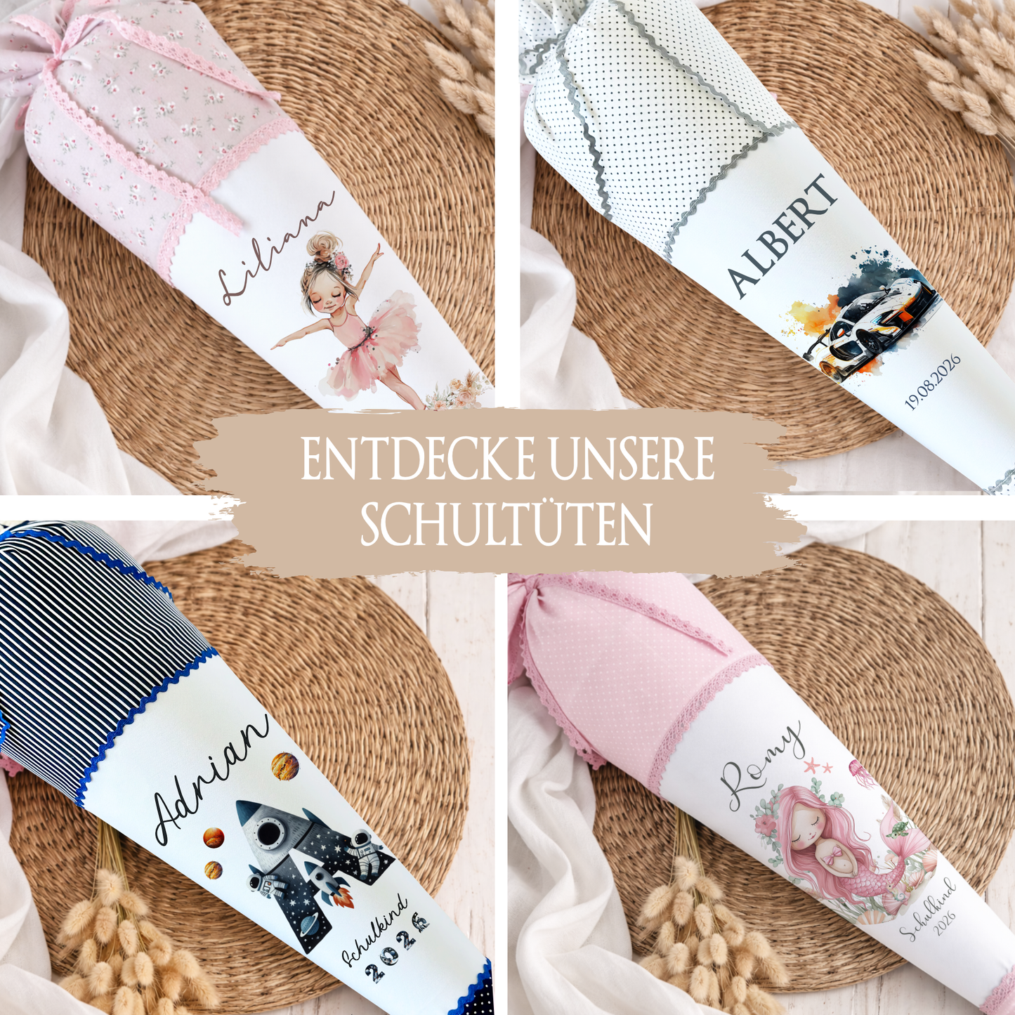 Personalisiertes Kissen zur Einschulung – Schulkind 2026 Geschenk mit Namen