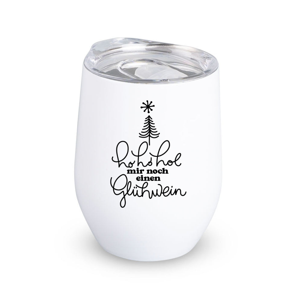 Glühweinbecher Edelstahl mit Deckel – Thermobecher Weihnachten | 350ml, 5 Motive