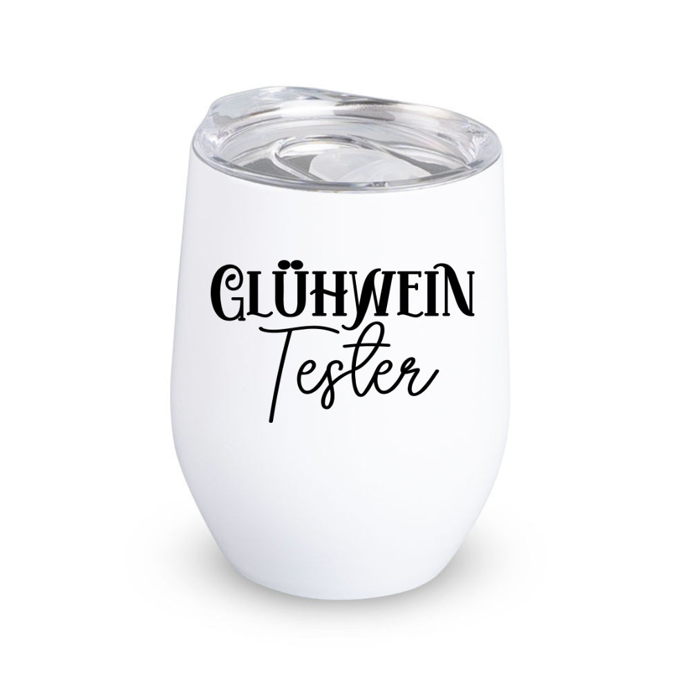 Glühweinbecher Edelstahl mit Deckel – Thermobecher Weihnachten | 350ml, 5 Motive