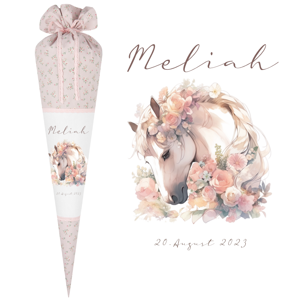 GmbH Schultüte - Pferd - Spirit 70-85 cm Größe wählbar Zuckertüte - Tüllabschluß/Filzabschluß - eckig/rund - Mädchen - klein & groß - Geschenktüte - Sc GmbH Schultüte - Pferd - Spirit 70-85 cm Größe wählbar Zuckertüte - Tüllabschluß/Filzabschluß - eckig/rund - Mädchen - klein & groß - Geschenktüte - Sc