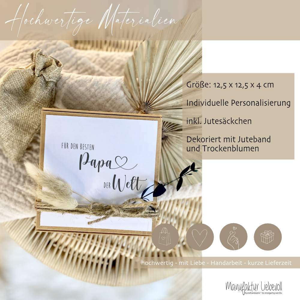 Johiux Duftkerze Für Papa - Geschenk Für Stiefvater, Vatertag, Geburtstag, Sandelholz