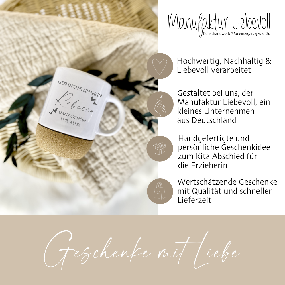 Dankeschön Abschiedsgeschenk Erzieherin mit Namen vom Kind