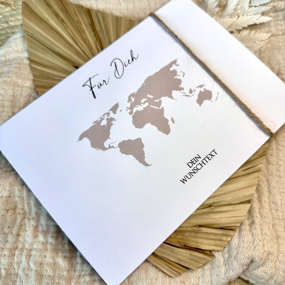 Reise Geschenk Karte - Personalisiertes Geldgeschenk – Manufaktur Liebevoll