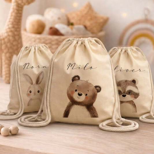 Kinder-Rucksack & Turnbeutel im Boho-Stil – Personalisiert für Kindergarten & Kita, Kinderbeutel