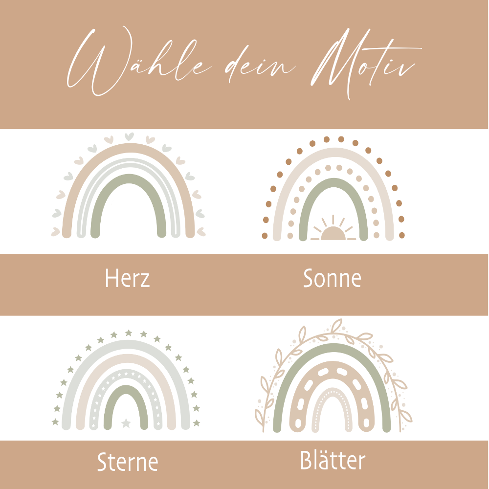 Personalisierte Spardose zur Jugendweihe mit Bambusdeckel – Keramik Sparbüchse mit Namen & Datum – Geldgeschenk Boho Regenbogen – 4 Motive zur Auswahl
