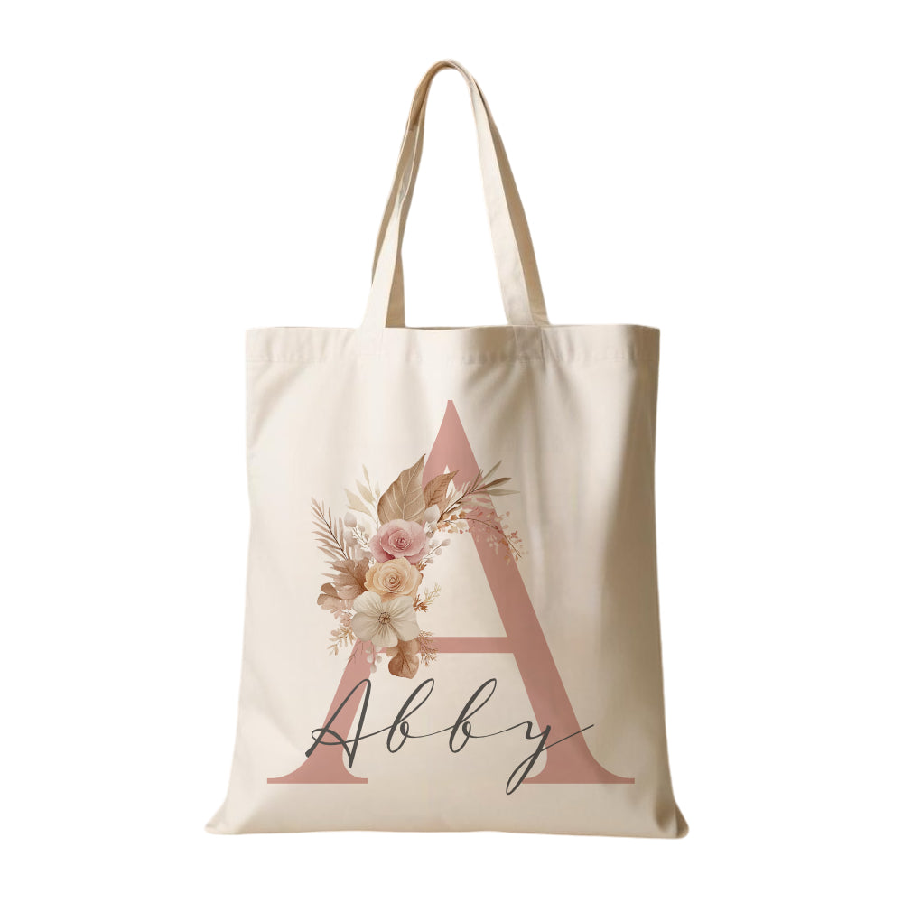 Stoffbeutel mit Namen und Anfangsbuchstaben