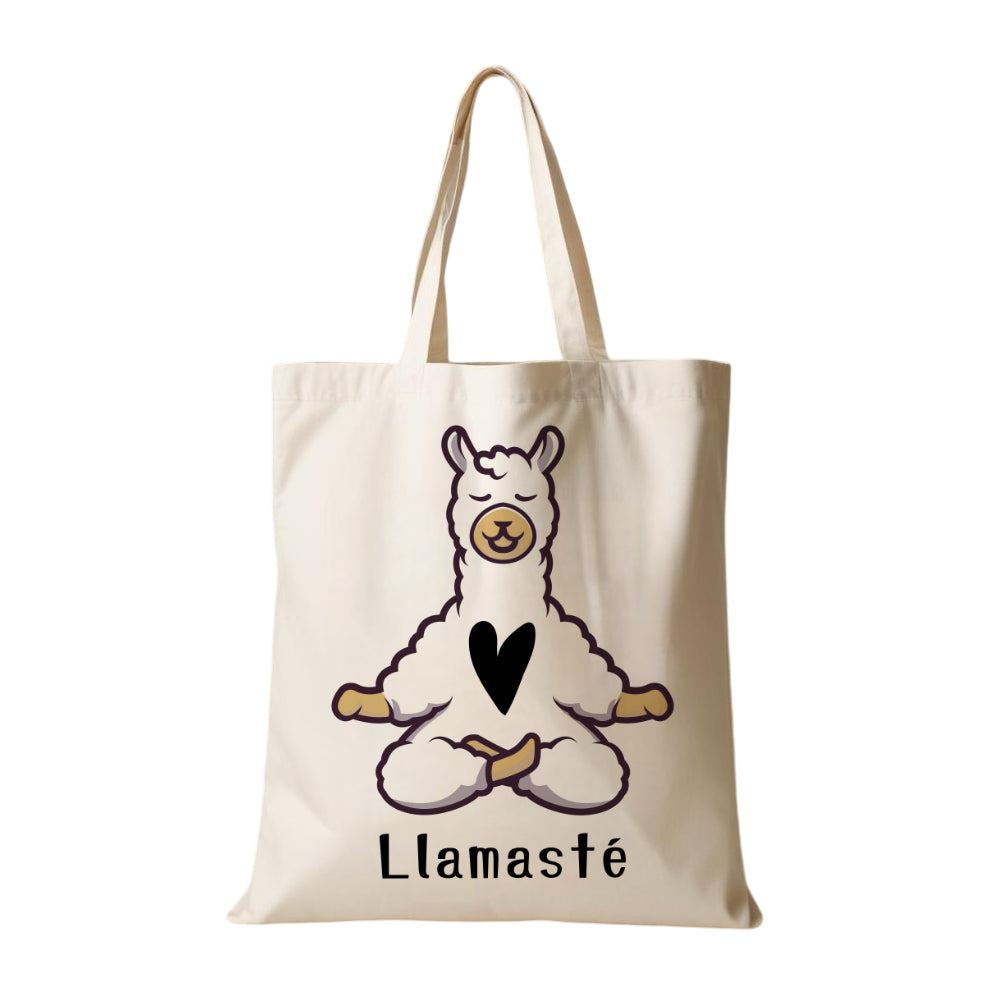 Stoffbeutel Lama Stofftasche Spruch Llamasté, Lächle... anspucken, Love ist Llamazing, No drama Llama