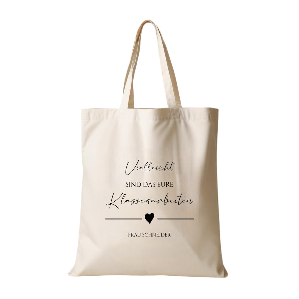 Geschenk Lehrerin Abschiedsgeschenk Stoffbeutel Tasche Namen