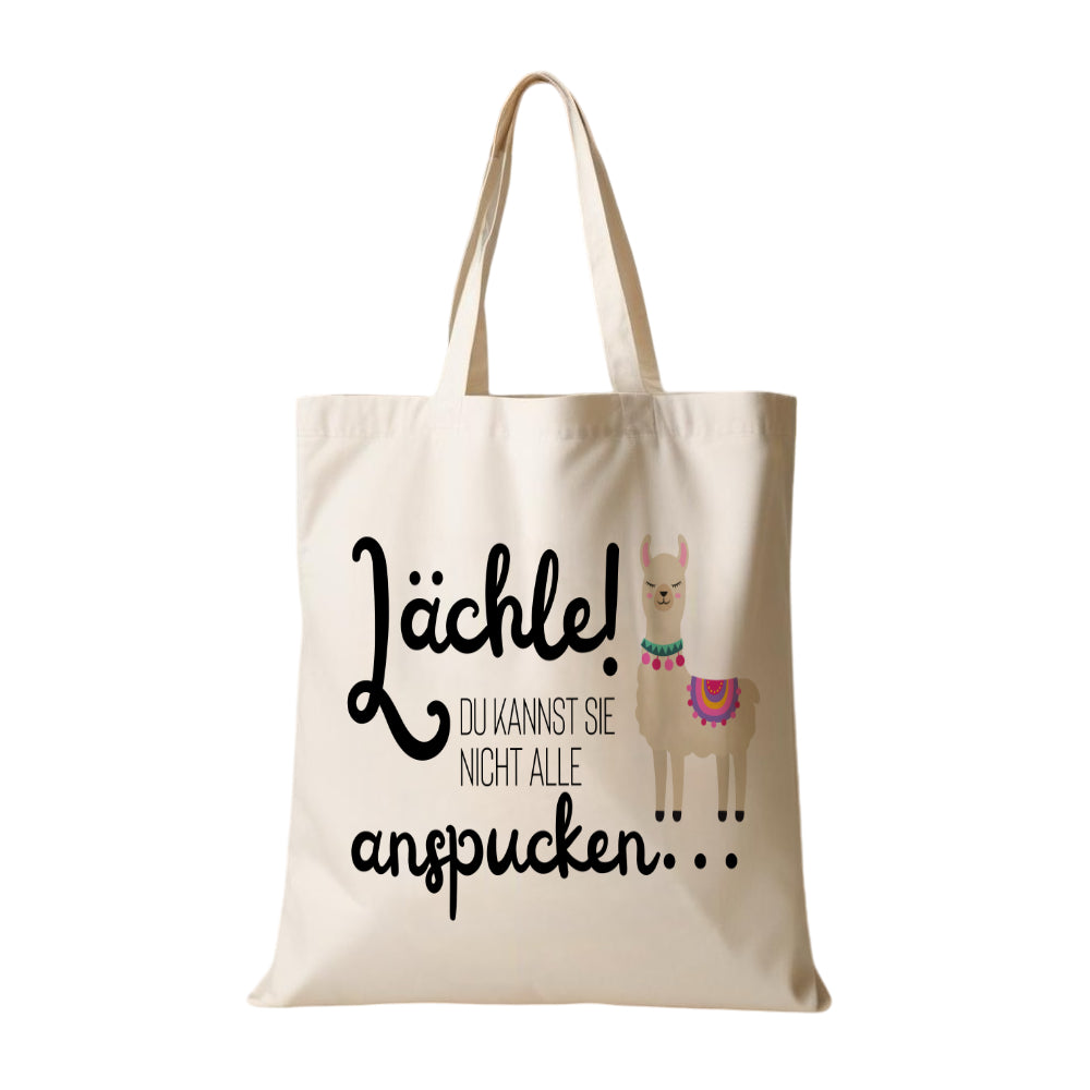 Stoffbeutel Lama Stofftasche Spruch Llamasté, Lächle... anspucken, Love ist Llamazing, No drama Llama