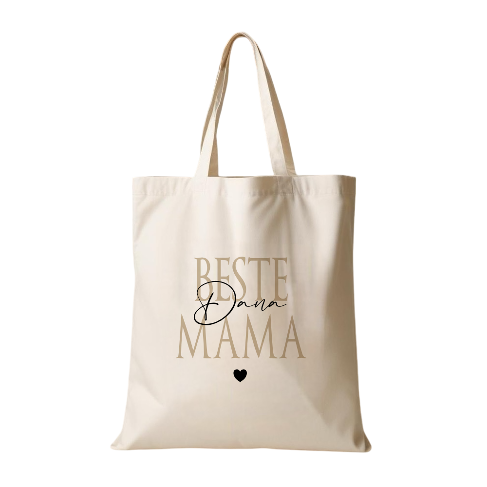 Personalisierter Stoffbeutel, 3 Motive: Beste Mama, Beste Oma, Beste Schwester