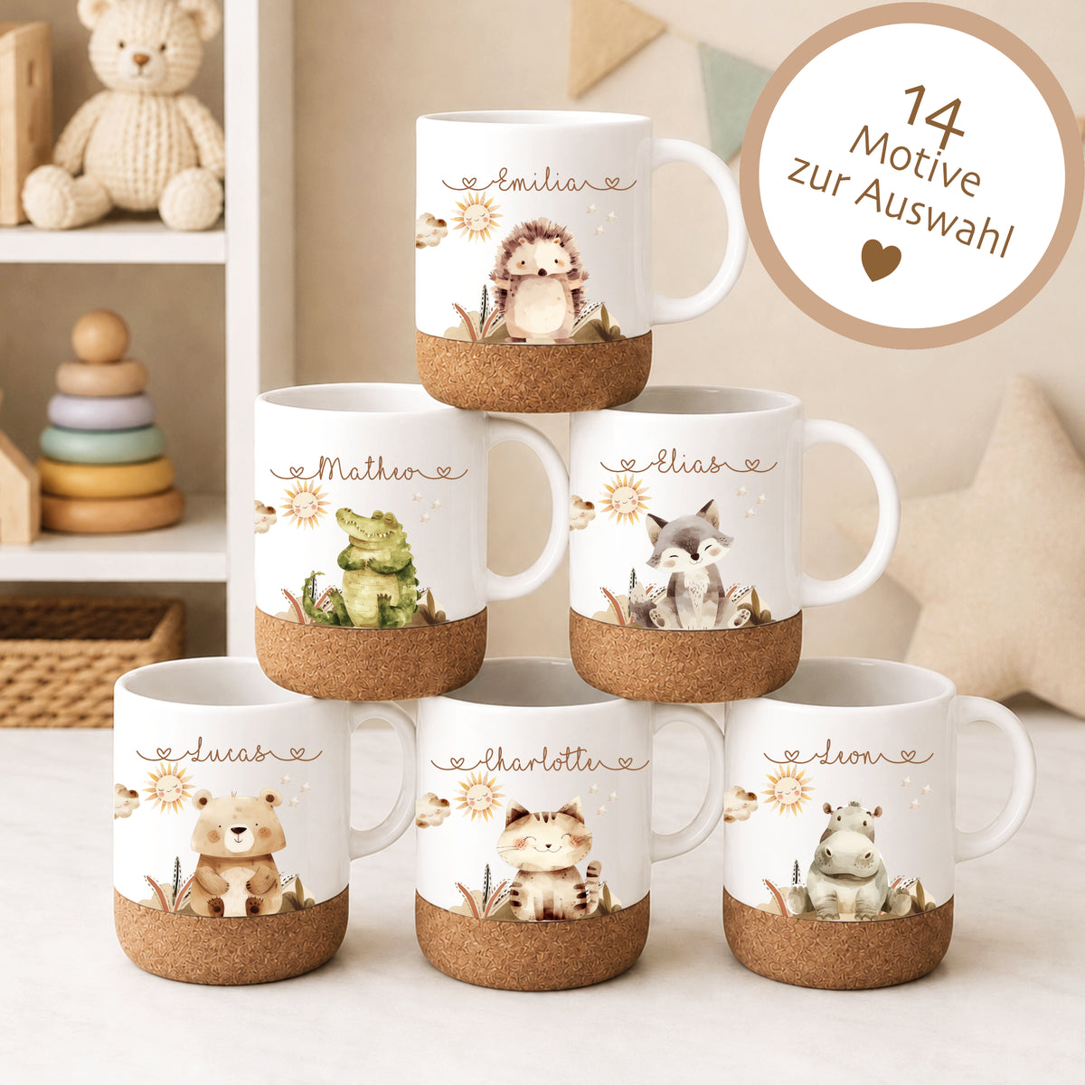 Kindertasse mit Namen personalisiert