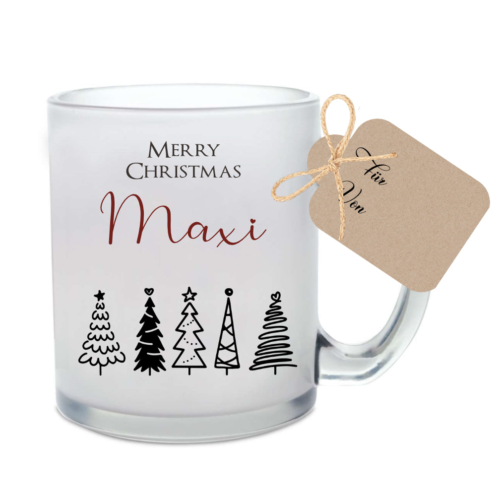 Personalisierte Glastasse für Glühwein