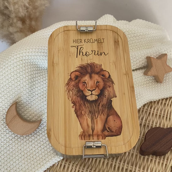 Brotdose Löwe als Geschenk für Kinder zum Geburtstag Einschulung