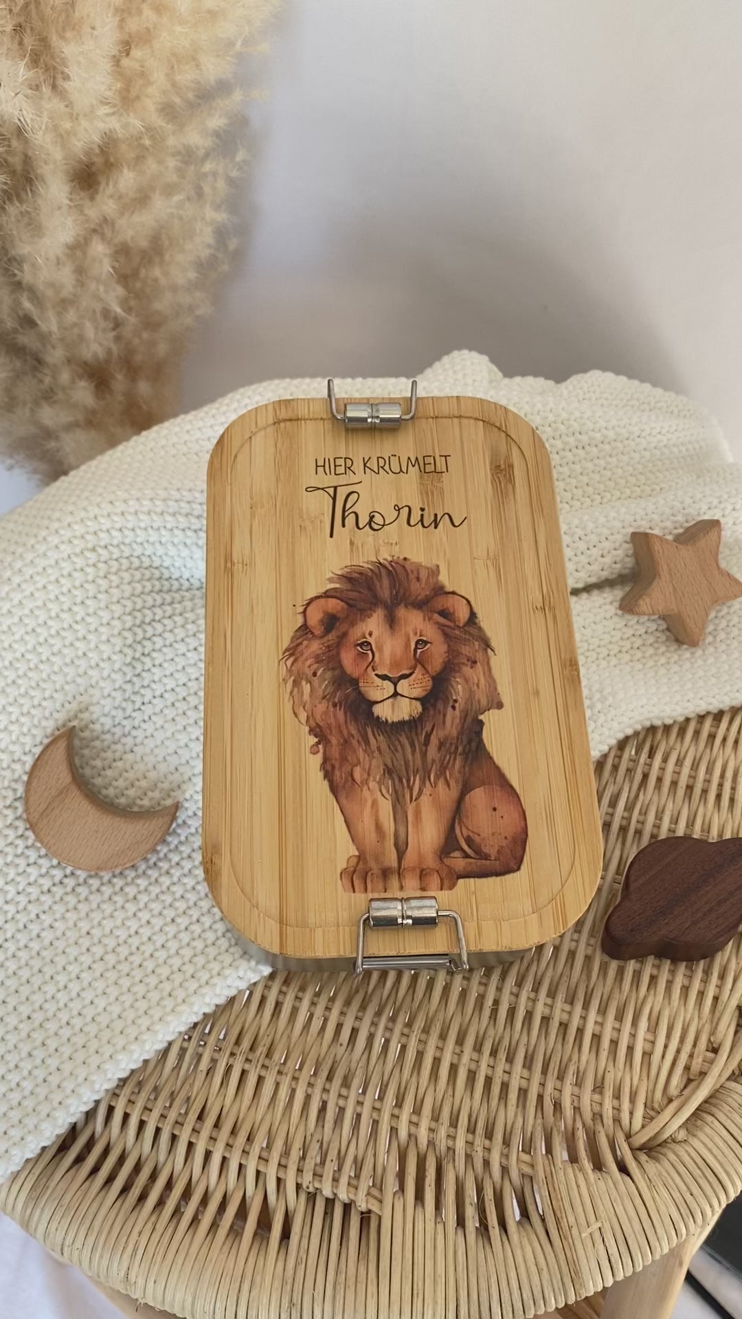 Brotdose Löwe als Geschenk für Kinder zum Geburtstag Einschulung