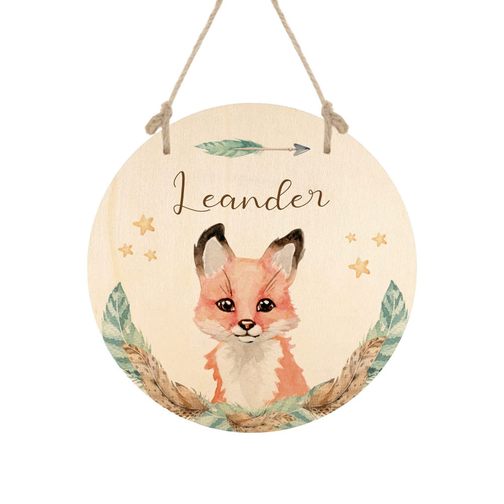 Personalisiertes Hasen Türschild Mit 3D Blumen - Kinderzimmer Deko Mit Namen