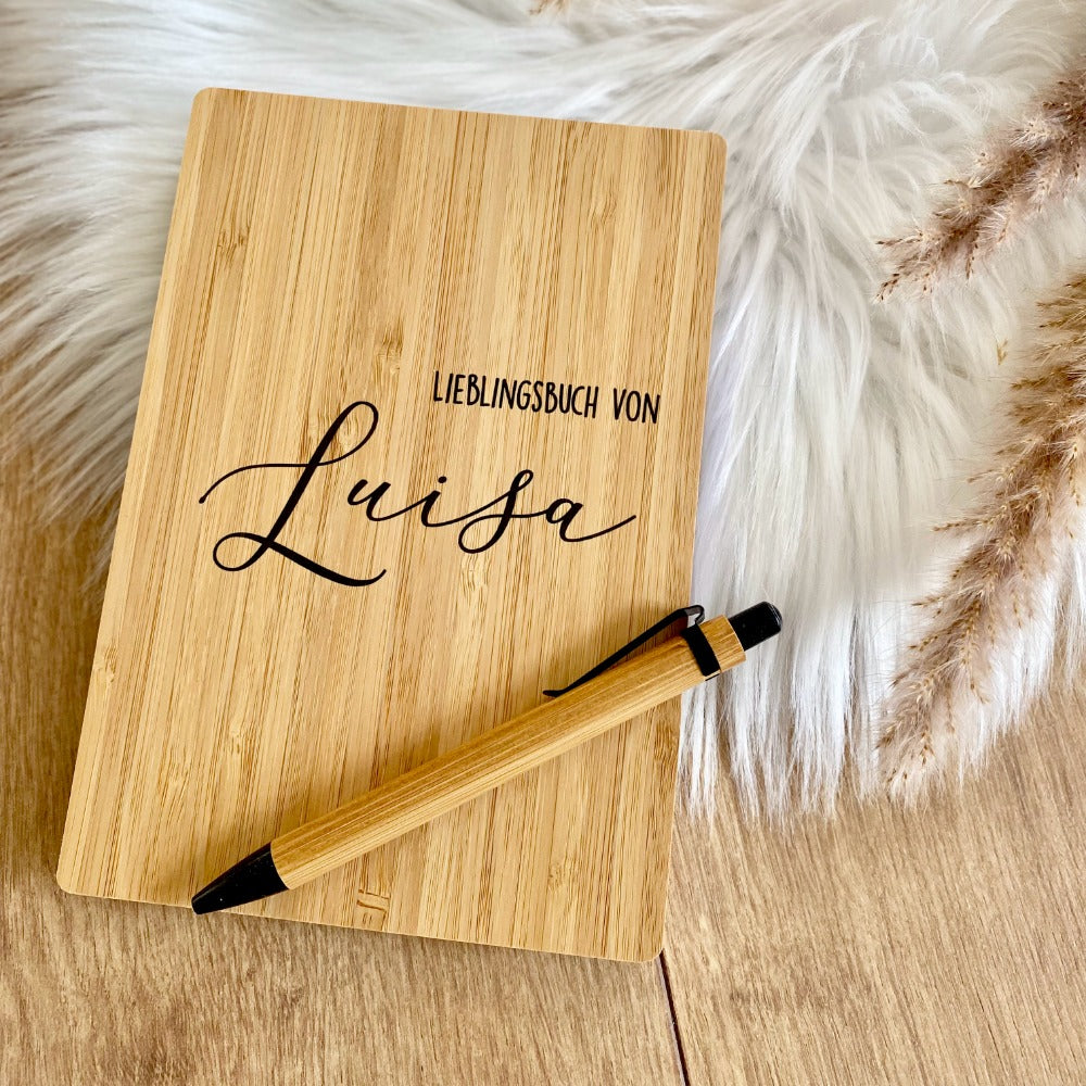Tagebuch mit Namen und Spruch als Geschenkidee