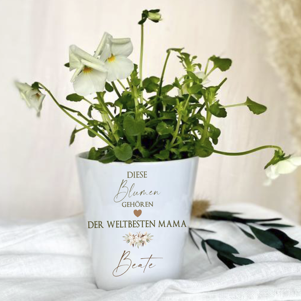 Blumentopf „weltbeste Mama