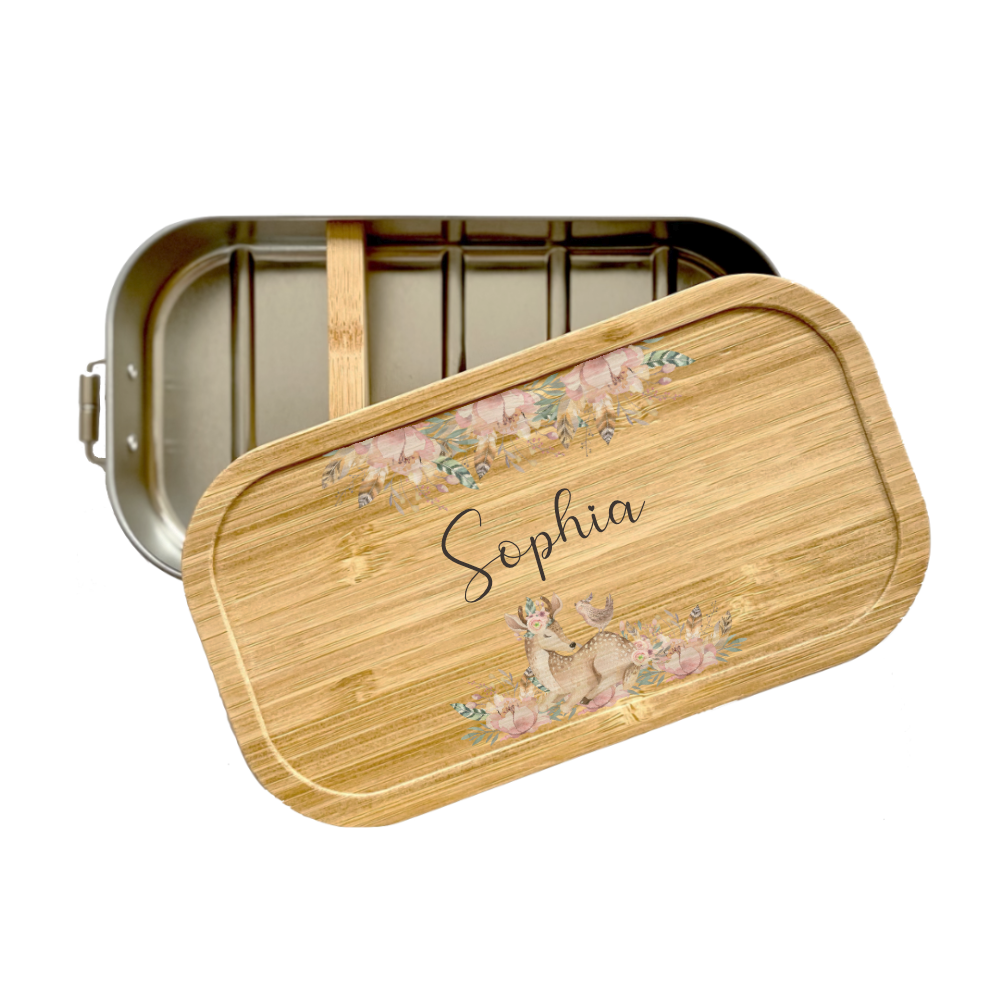 Nachhaltige Brotdose für Mädchen mit Namen