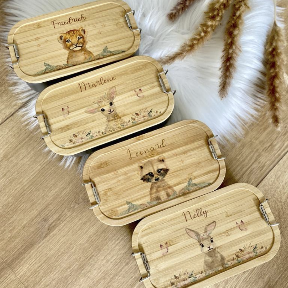 Tolle Bär Brotdose mit Namen als Geschenk für Kinder – Manufaktur Liebevoll
