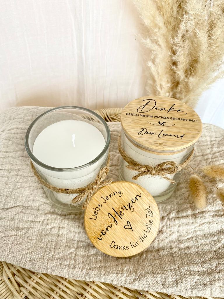Dankbarkeit Kerze 220g Craftique Dankeschön Duftkerze Im Glas – 220g, 35h Brenndauer, Sojawachs – Ideal Als Geschenk Für Lehrer, Erzieher, Freunde