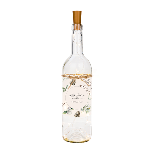 Flaschenlicht Alle Jahre wieder Weihnachtsgeschenk