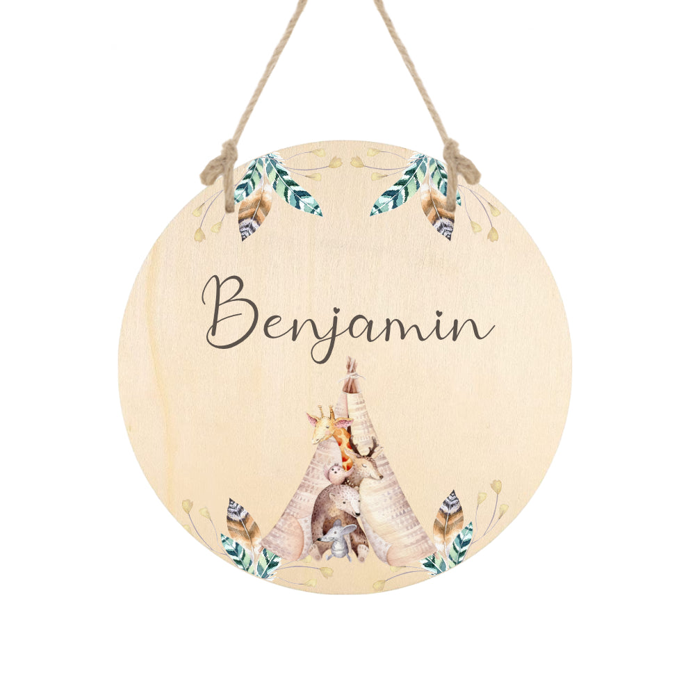 Geburtstafel aus Holz zur Geburt und Taufe mit Namen | Besondere Geschenkidee zur Geburt u. Taufe | Liebevolle Dekoration für das Babyzimmer | 4 Varianten zur Auswahl