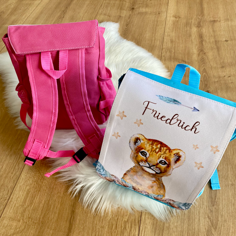 Kinderrucksack Personalisiert Name Tier 