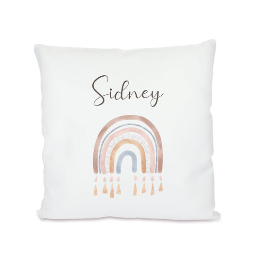 Besondere Geschenkidee für Kinder | Kinderkissen "Regenbogen“ personalisiert mit dem Namen des Kindes | Handgefertigtes Geschenk für Mädchen und Jungen | 5 Motivvarianten zur Auswahl