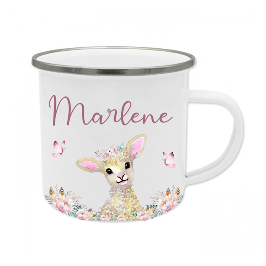 Kinder Tasse Schaf für Mädchen als Geschenk